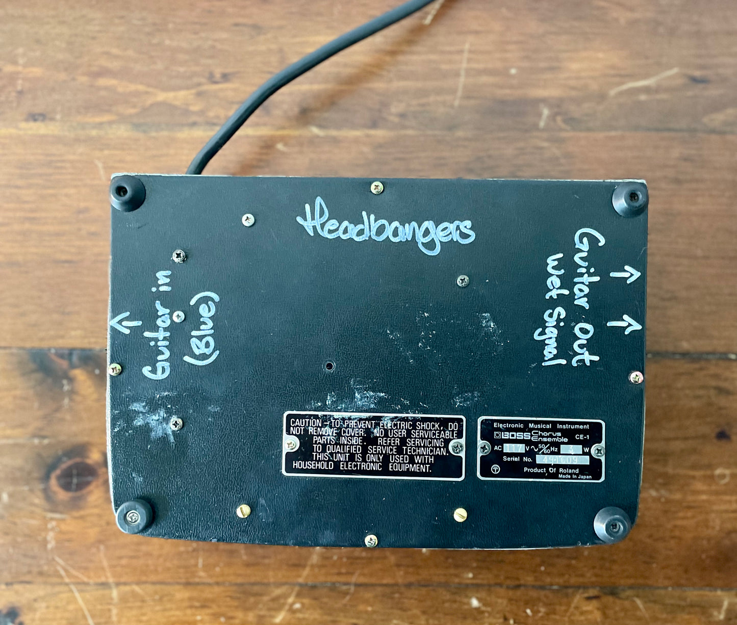 Boss CE-1 - Guitar impedance Mod. Headbangers - Chorus Ensemble 1976 - 1977