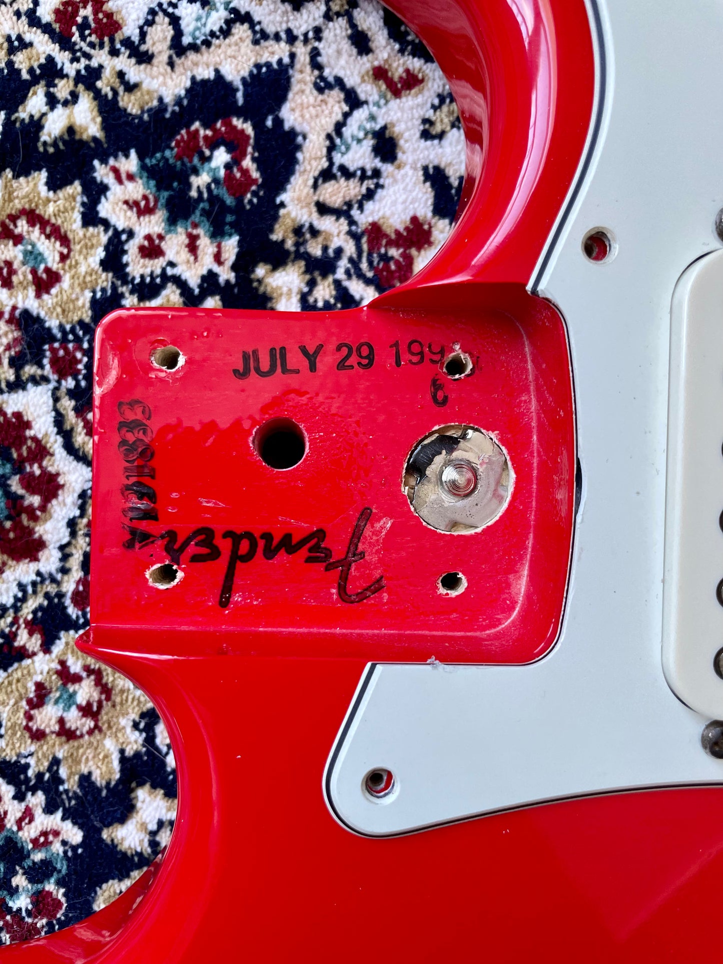 1996 Fender American Standard 50th Anniversary Stratocaster with Rosewood Fretboard - Hot Rod Red