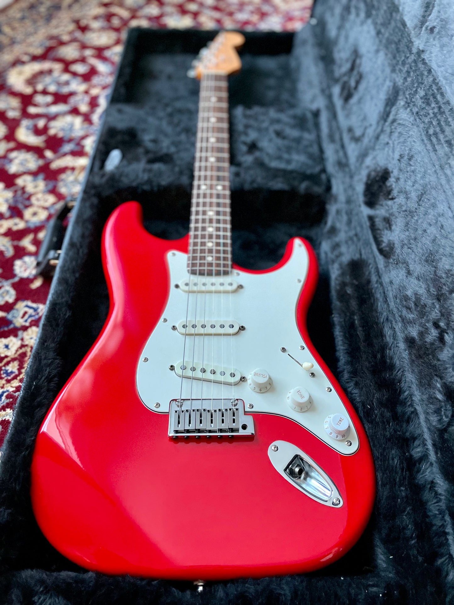 1996 Fender American Standard 50th Anniversary Stratocaster with Rosewood Fretboard - Hot Rod Red
