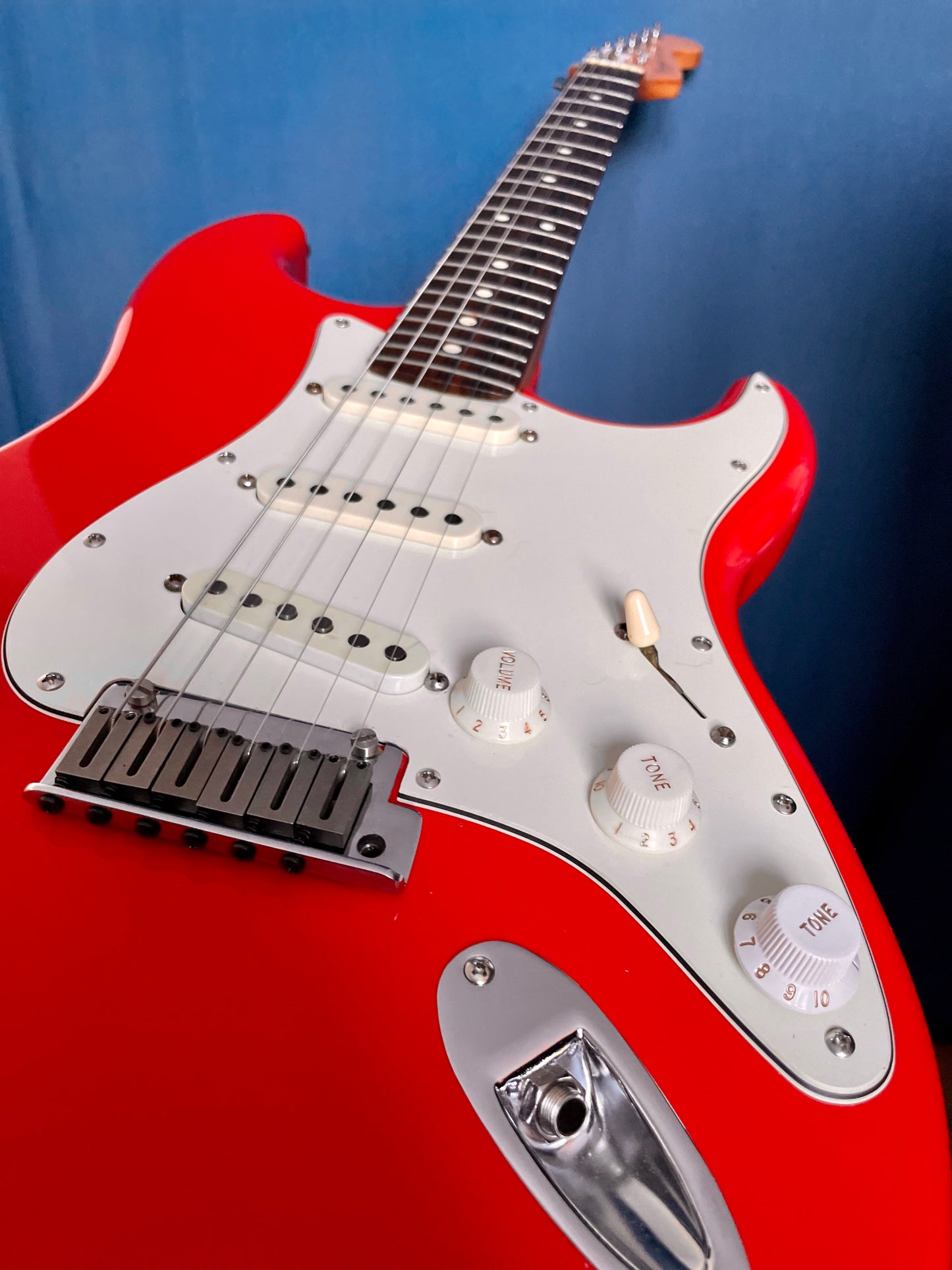 1996 Fender American Standard 50th Anniversary Stratocaster with Rosewood Fretboard - Hot Rod Red