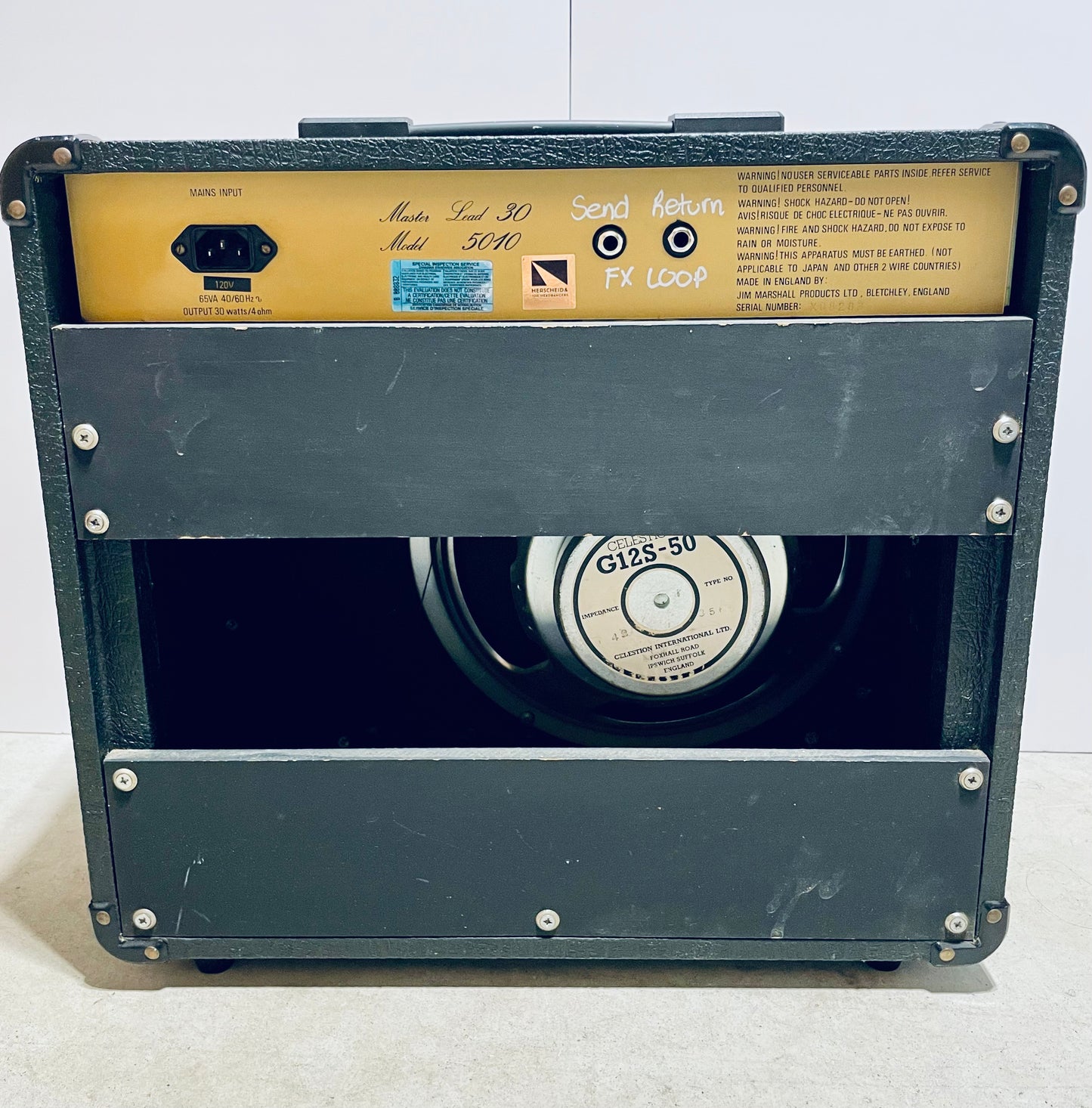 1989 Marshall Model 5010 Master Lead Combo with Effects Loop Mod.