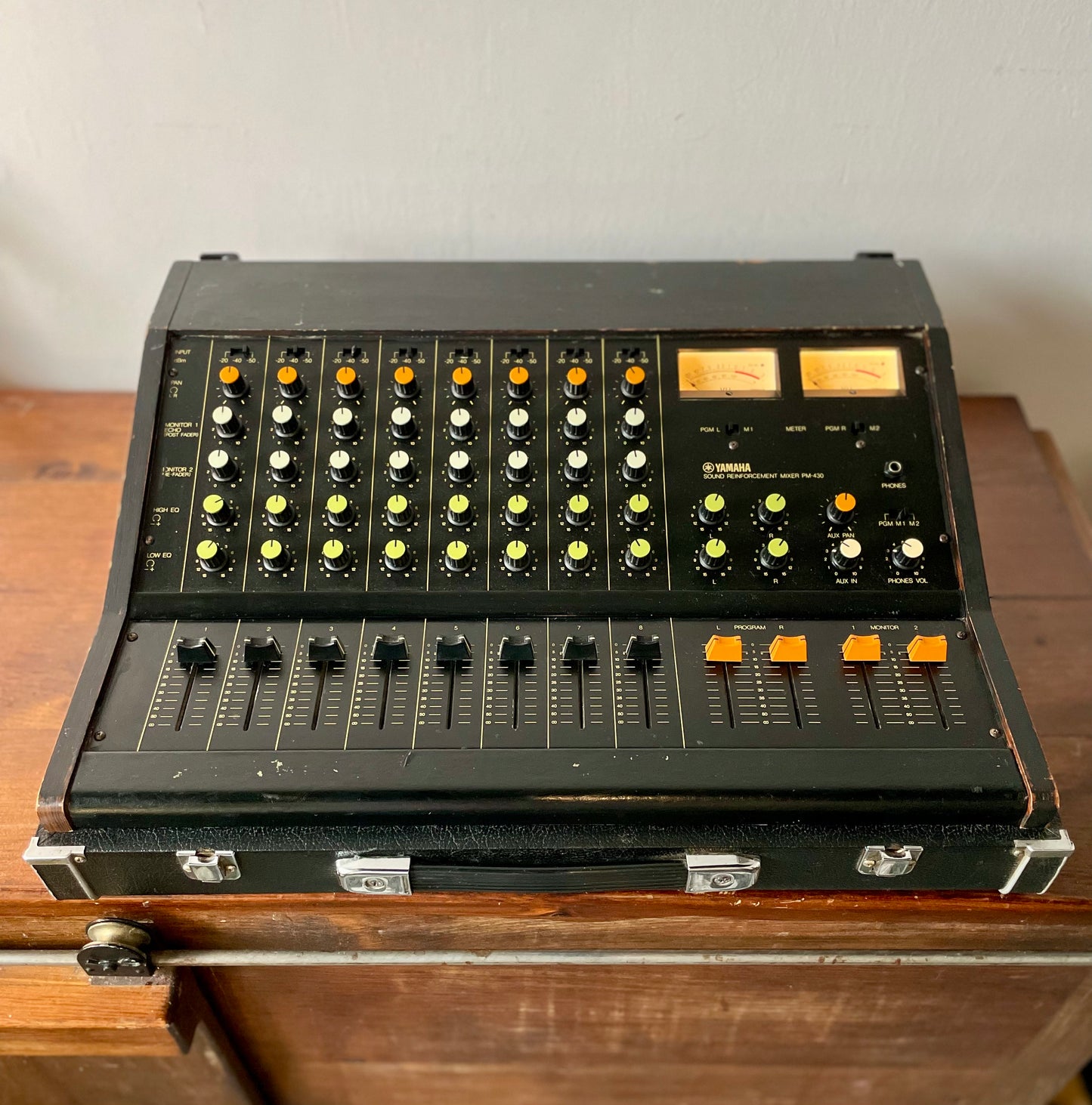 Yamaha PM-430 with Direct Out Mod. by Headbangers - Fully serviced 8-Channel Mixing Console 1970s