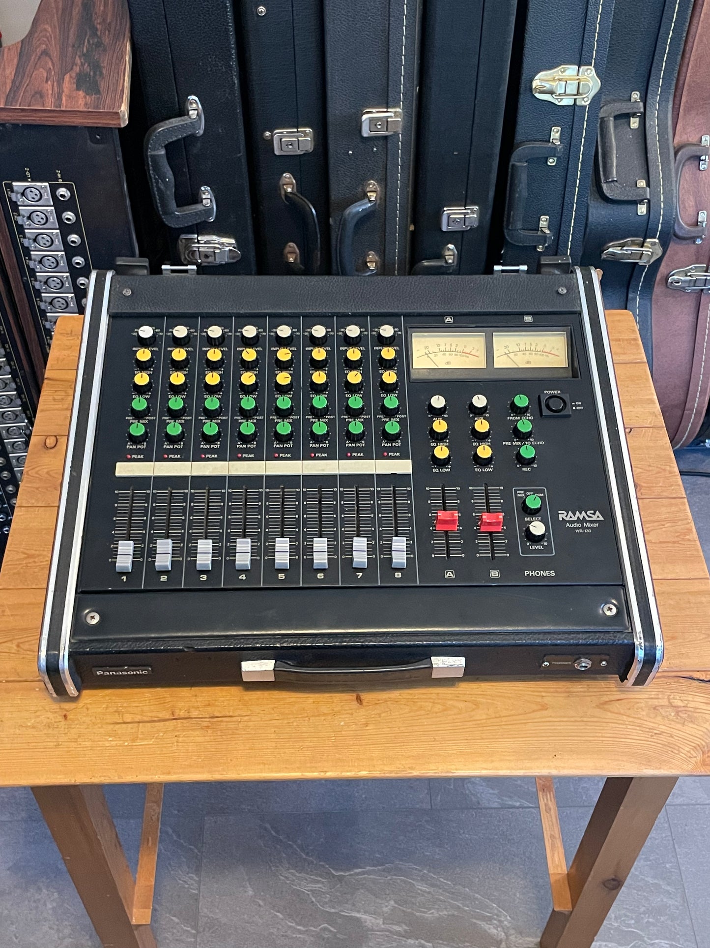Panasonic RAMSA WR-130 Audio Mixer - Fully serviced and recapped + Direct Outs - Transformer balanced Outputs Late 1970s - Early 1980s
