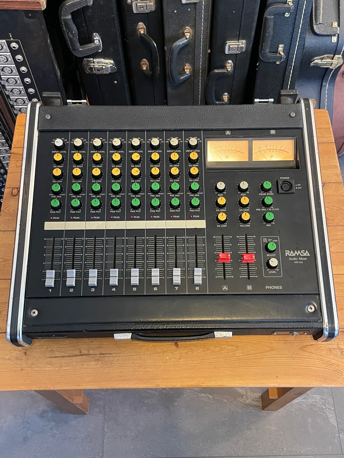 Panasonic RAMSA WR-130 Audio Mixer - Fully serviced and recapped + Direct Outs - Transformer balanced Outputs Late 1970s - Early 1980s