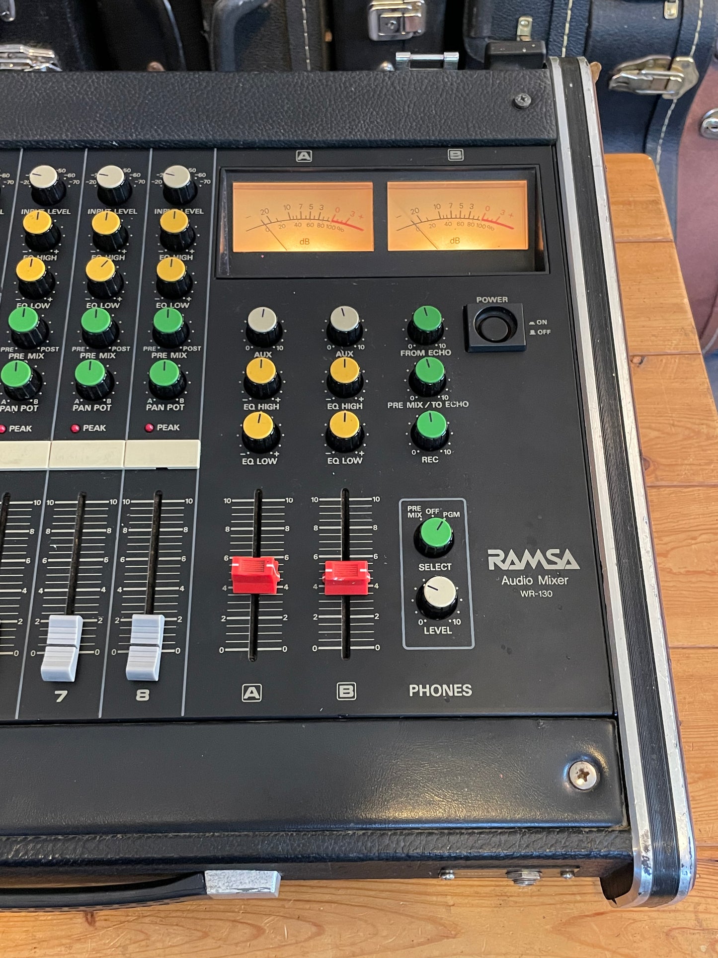 Panasonic RAMSA WR-130 Audio Mixer - Fully serviced and recapped + Direct Outs - Transformer balanced Outputs Late 1970s - Early 1980s