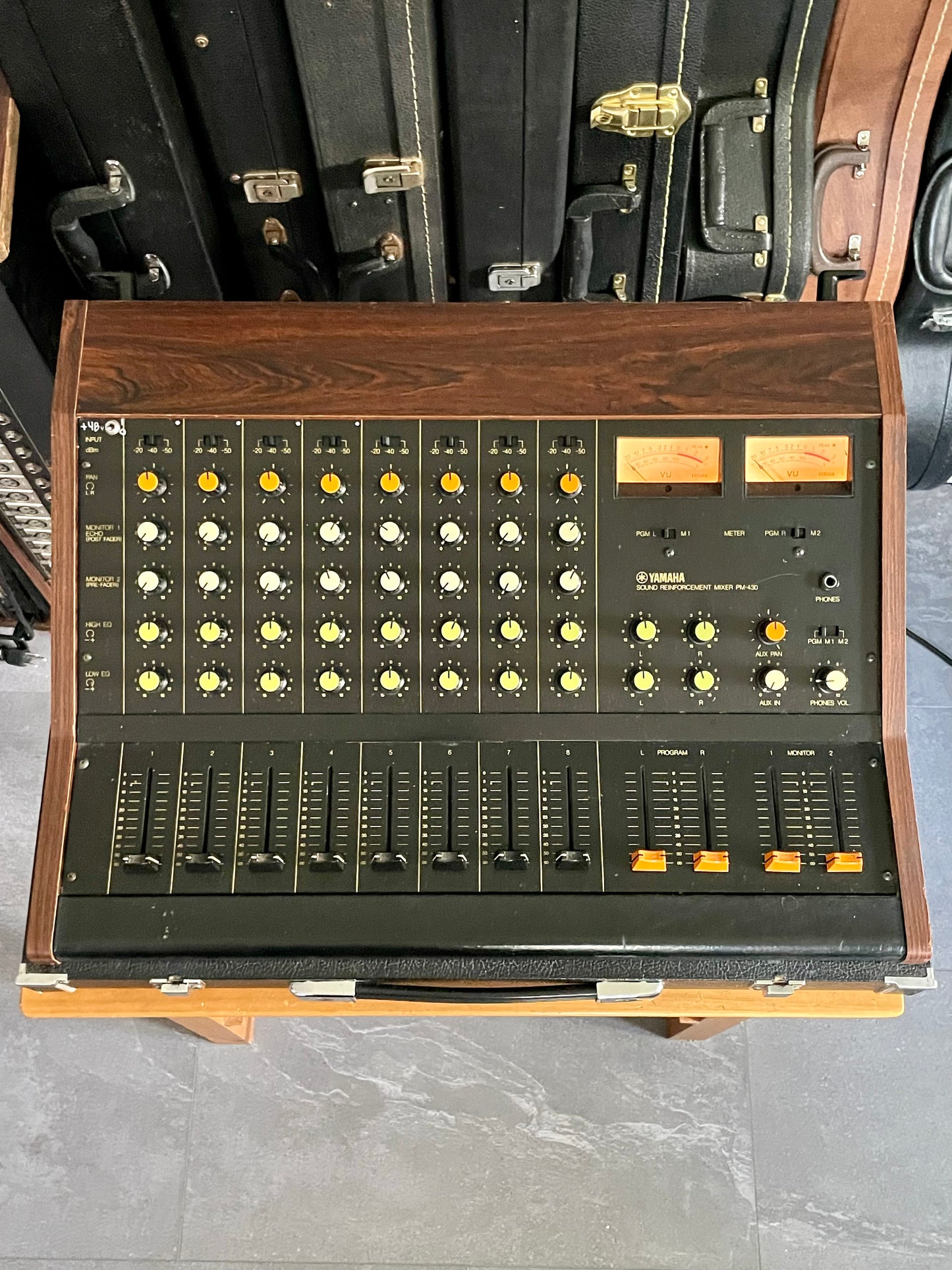 Yamaha PM-430 "Japa-Neve" fully recapped with Direct Outs and Phantom Power. Tamura transformers - 8 Channel Mixing Console 1970s