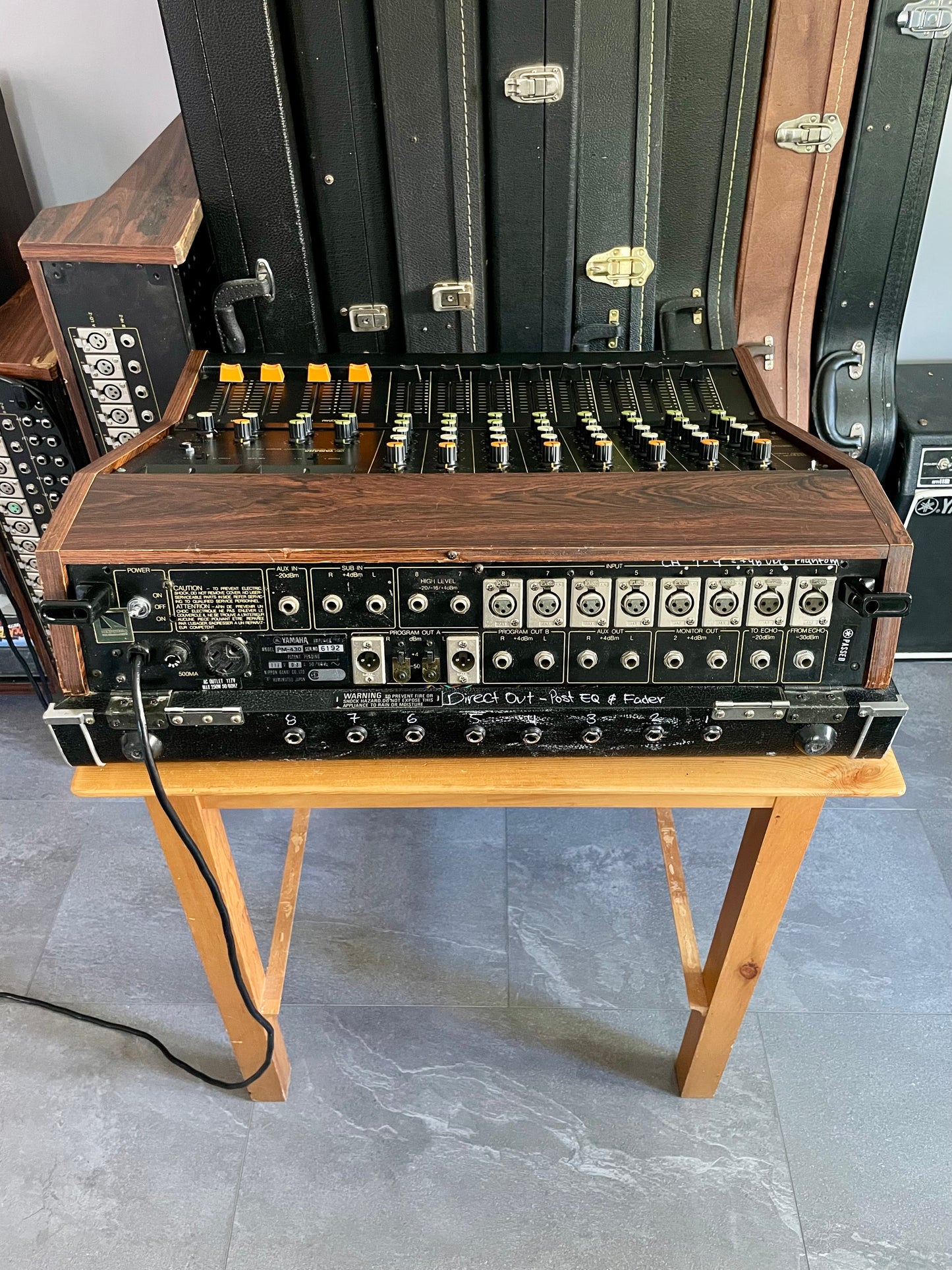 Yamaha PM-430 "Japa-Neve" fully recapped with Direct Outs and Phantom Power. Tamura transformers - 8 Channel Mixing Console 1970s