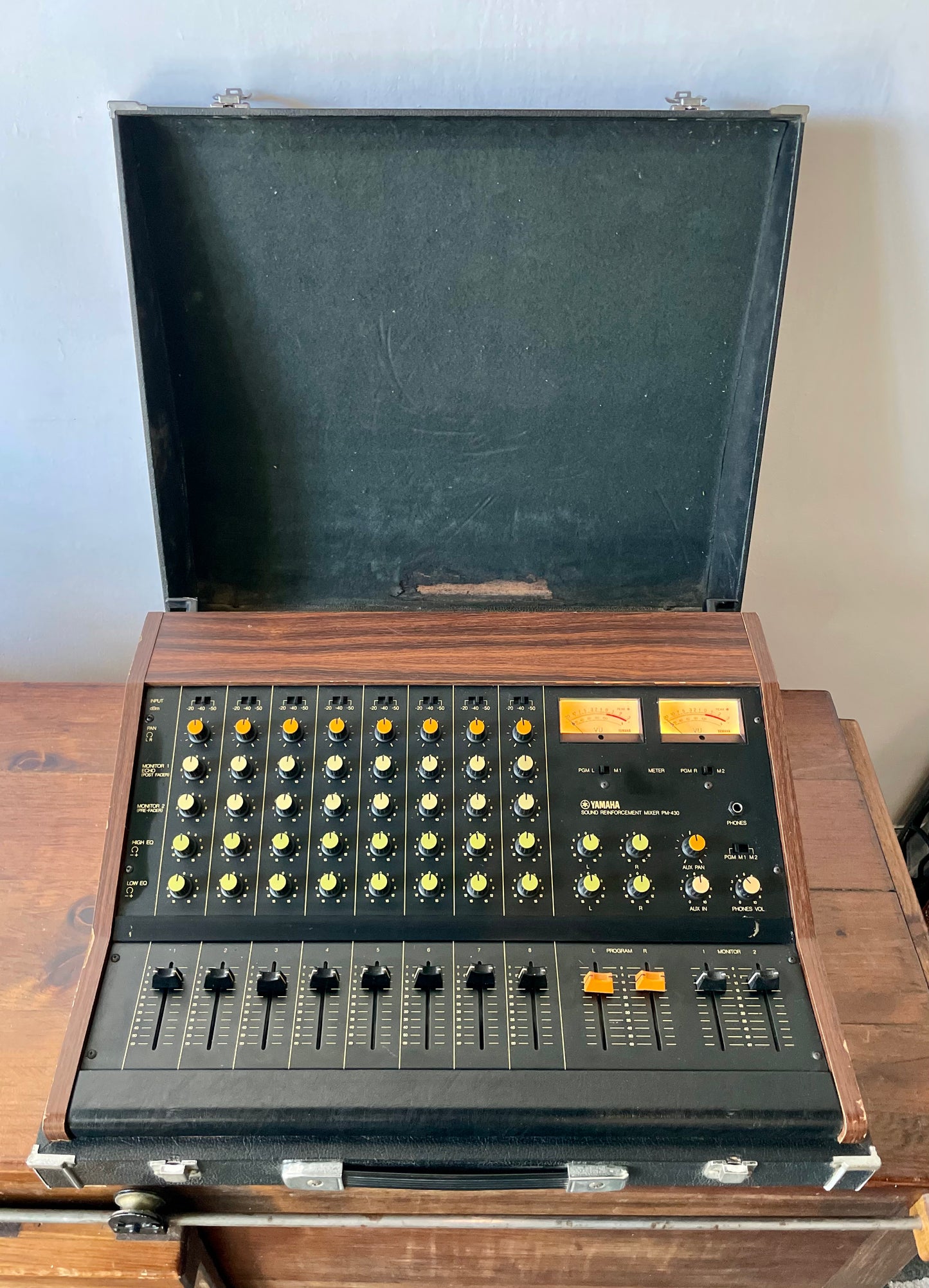 Yamaha PM-430 with Direct Out Mod. by Headbangers - Fully serviced 8-Channel Mixing Console 1970s
