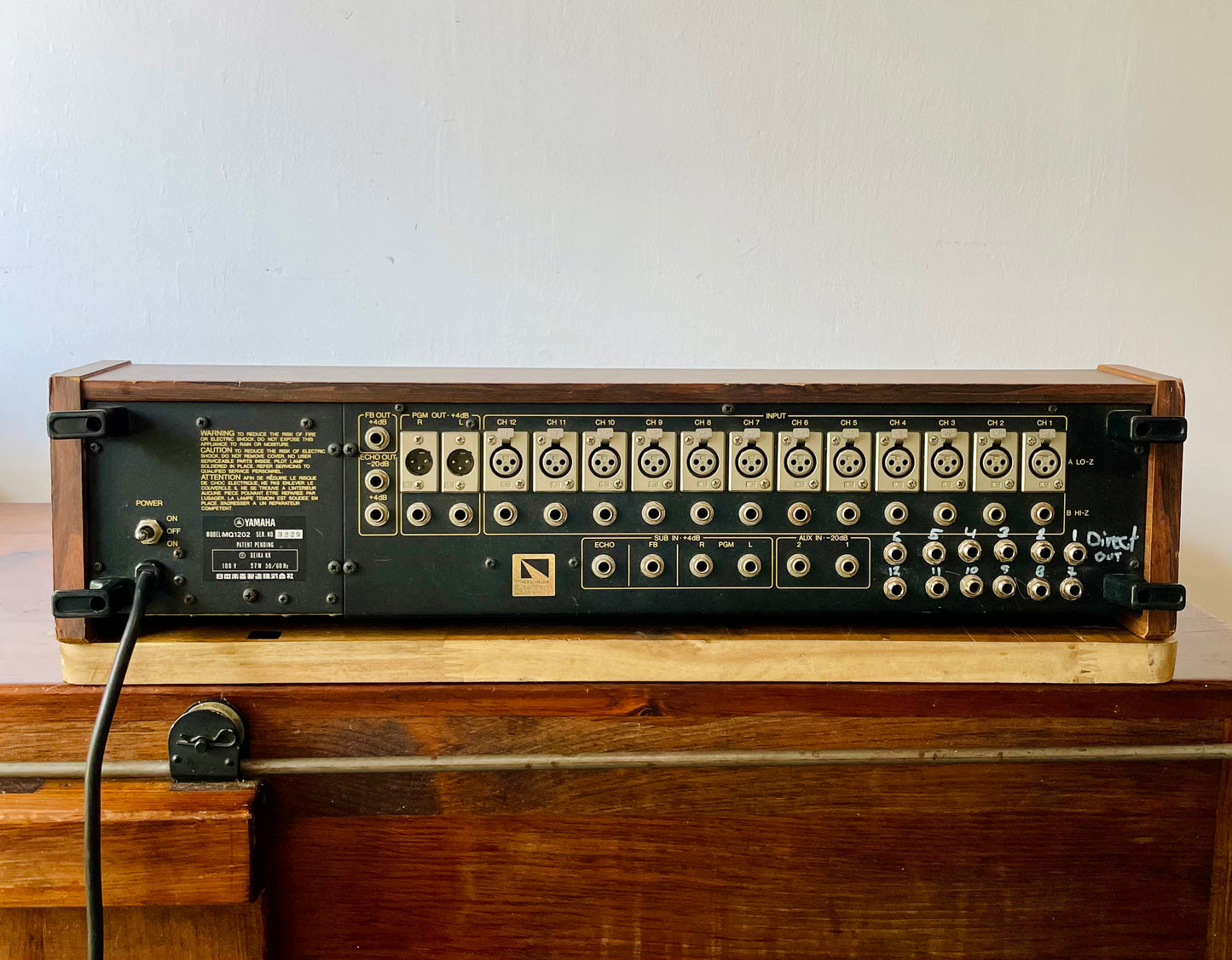 Yamaha MQ1202 "Japa-Neve", fully recapped + Direct-Out Headbangers Mod! Small PM1000, Tamura transformers, fat Pres. 4 band EQ