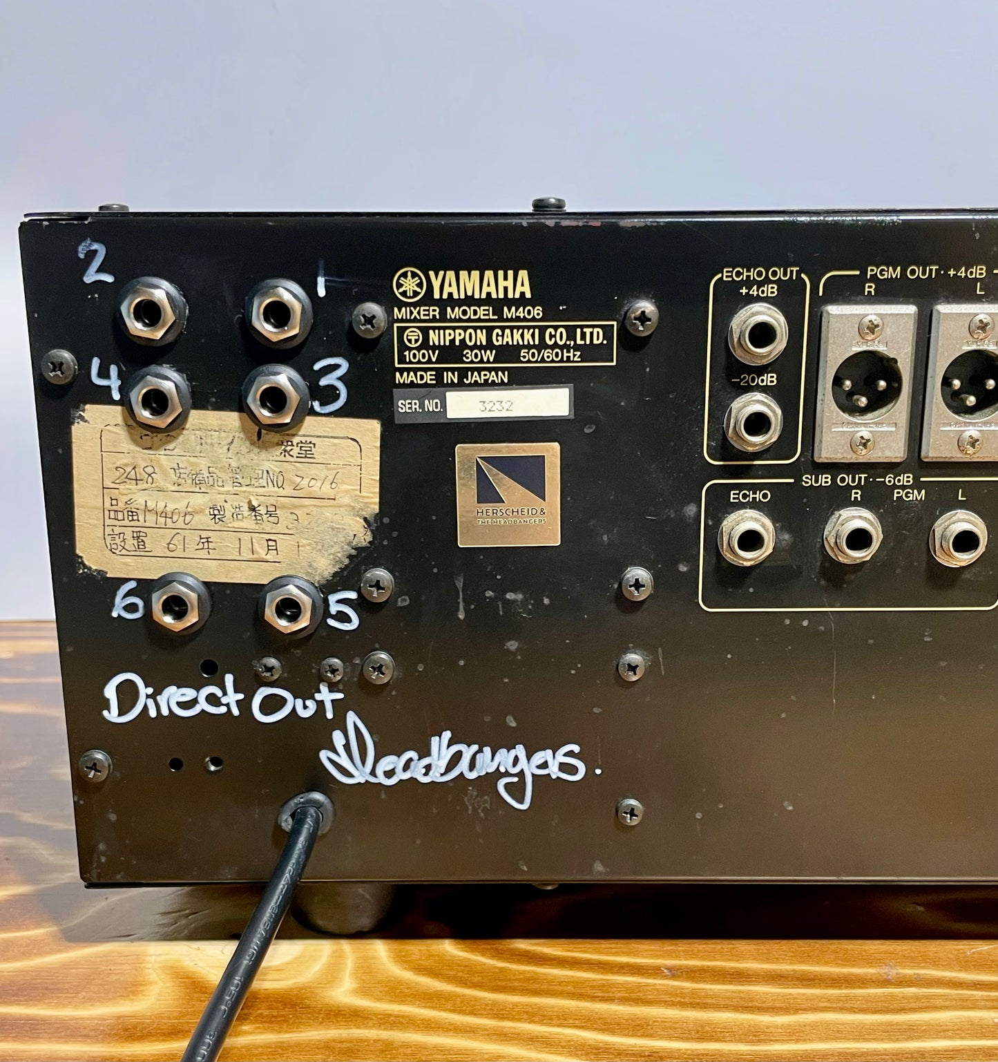 Yamaha M406 "JapaNeve" Direct Out Mod. Fully serviced + Recapped Headbangers