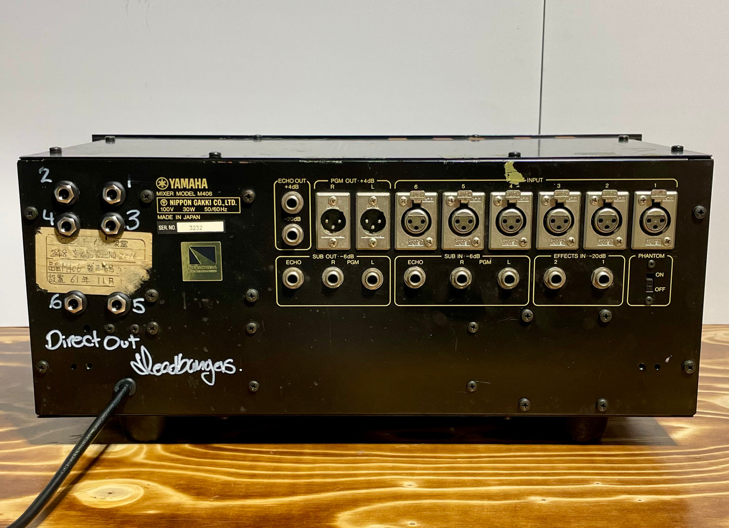 Yamaha M406 "JapaNeve" Direct Out Mod. Fully serviced + Recapped Headbangers