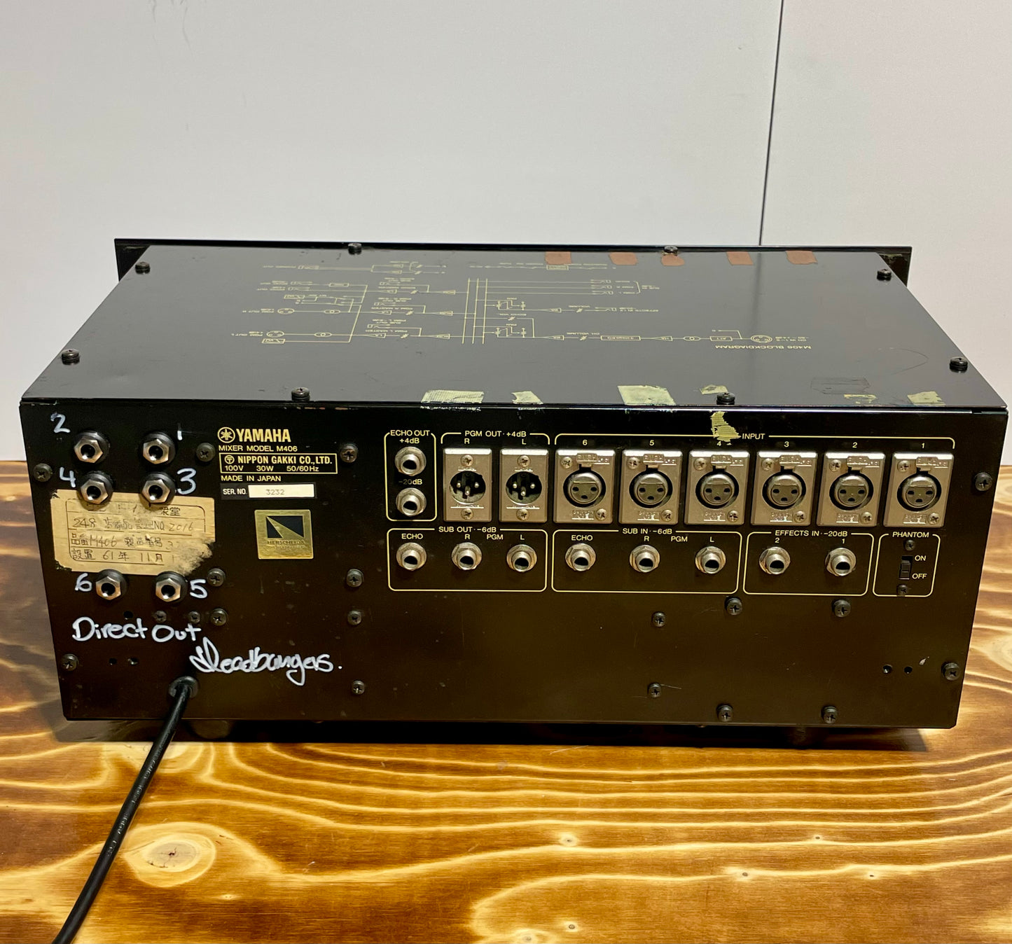 Yamaha M406 "JapaNeve" Direct Out Mod. Fully serviced + Recapped Headbangers