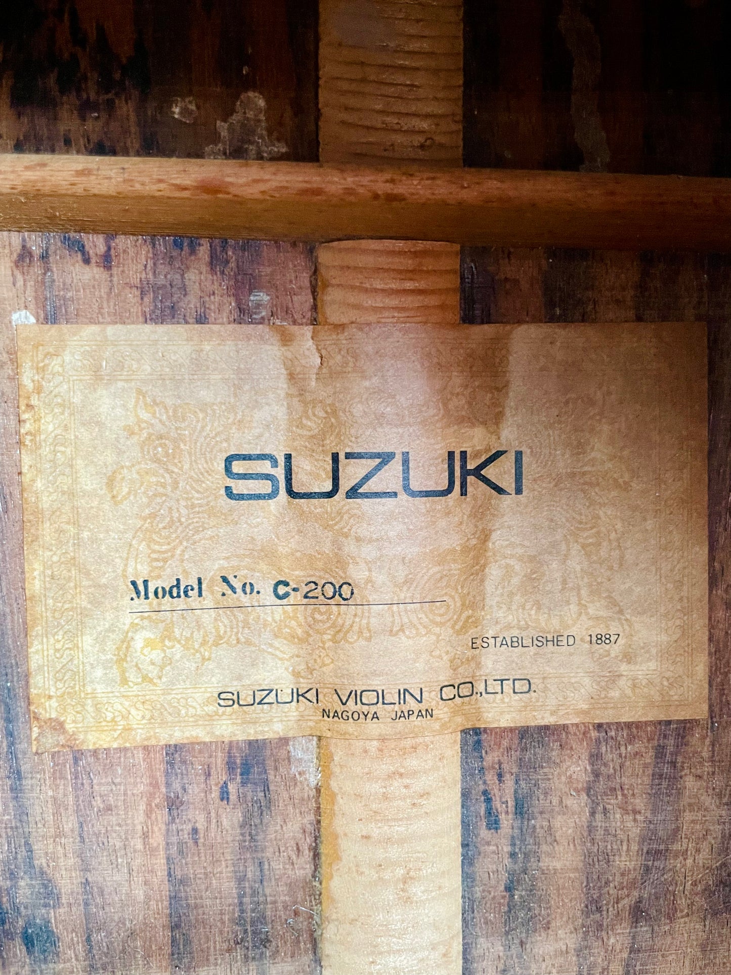 Suzuki Model No C-200 - Classical Guitar Made in Japan 1970s