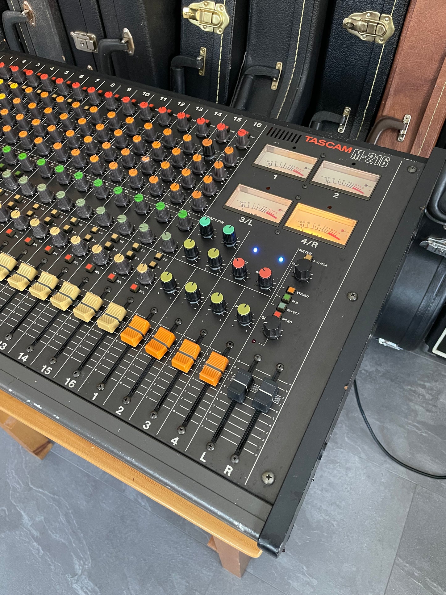 FREE SHIPPING - TASCAM M-216 Fully Recapped + Direct Out Mod by Headbangers