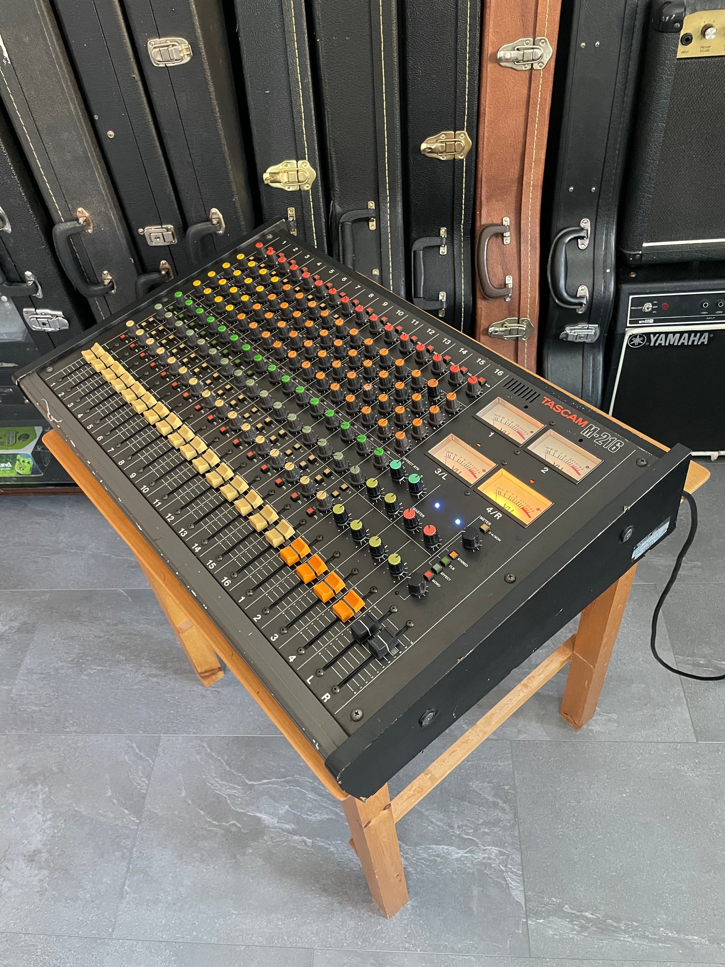 FREE SHIPPING - TASCAM M-216 Fully Recapped + Direct Out Mod by Headbangers