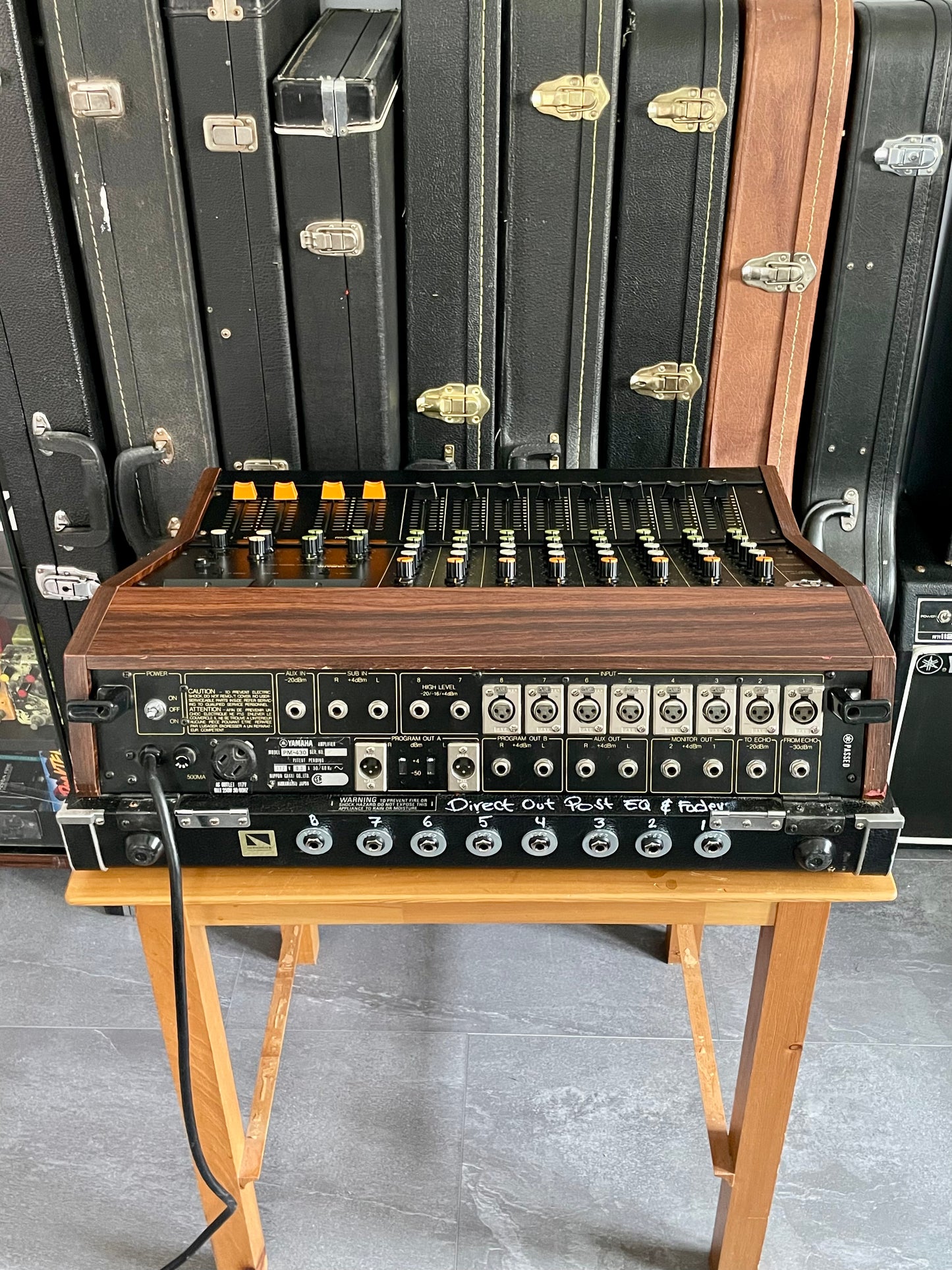 FREE SHIPPING - Yamaha PM-430 "Japa-Neve" fully recapped + Direct-Out Headbangers Mod! Tamura transformers 8-Channel Mixing Console 1970s