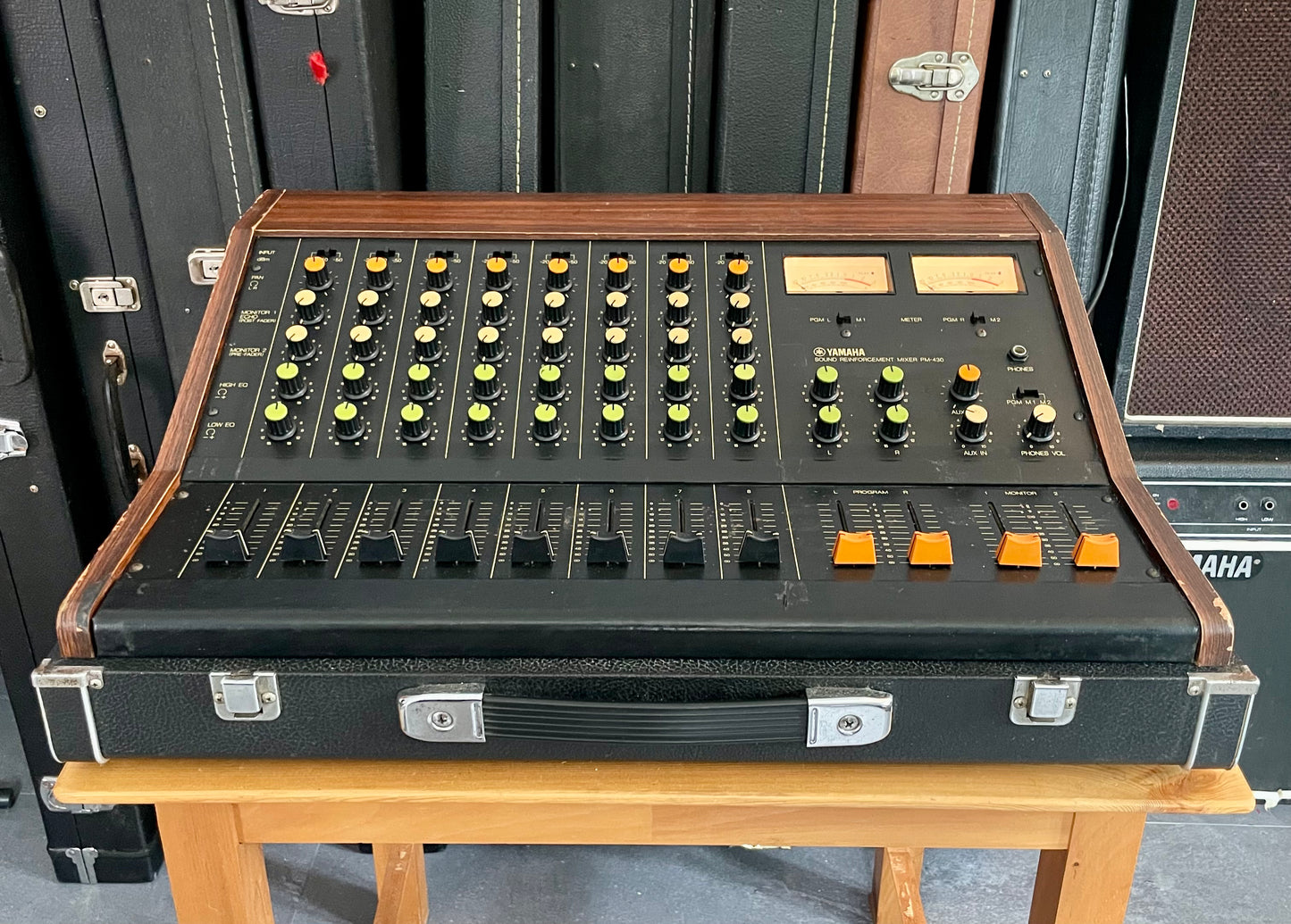 Yamaha PM-430 "Japa-Neve" fully recapped + Direct-Out. Tamura transformers 8-Channel Mixing Console 1970s