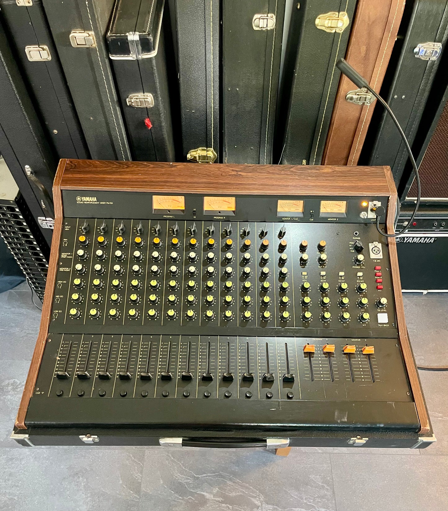 Yamaha PM-700 "Japa-Neve" fully recapped + 12 Transformer Balanced Direct Outs + 4 Tamura Output transformers 12-Channel Mixing Console 1970s