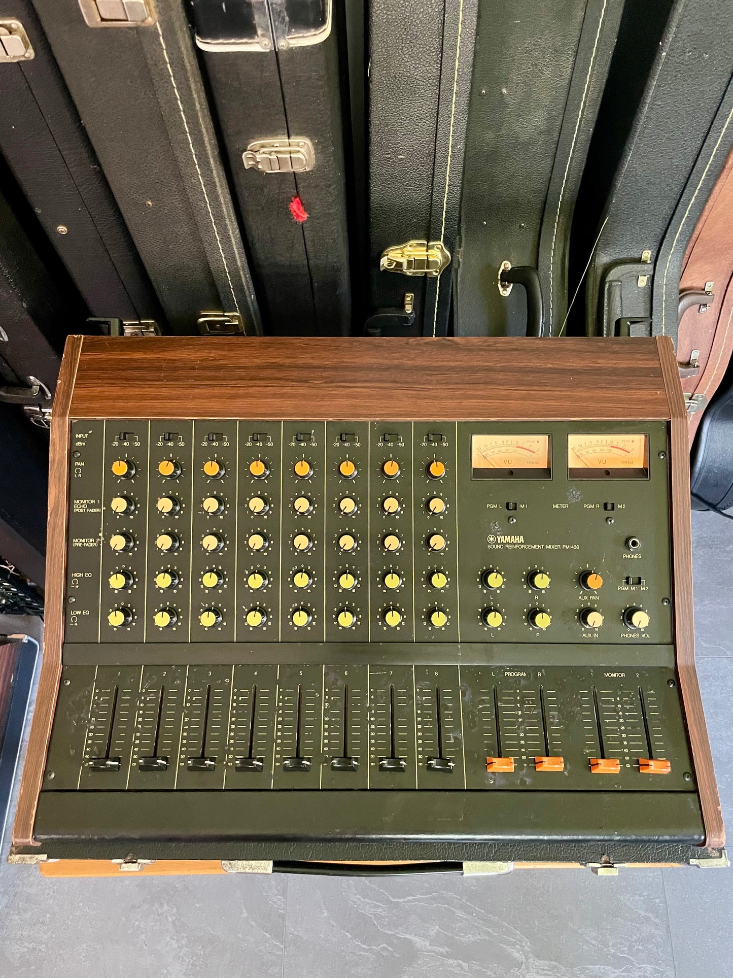 Yamaha PM-430 "Japa-Neve" fully recapped + Direct-Out. Tamura transformers 8-Channel Mixing Console 1970s