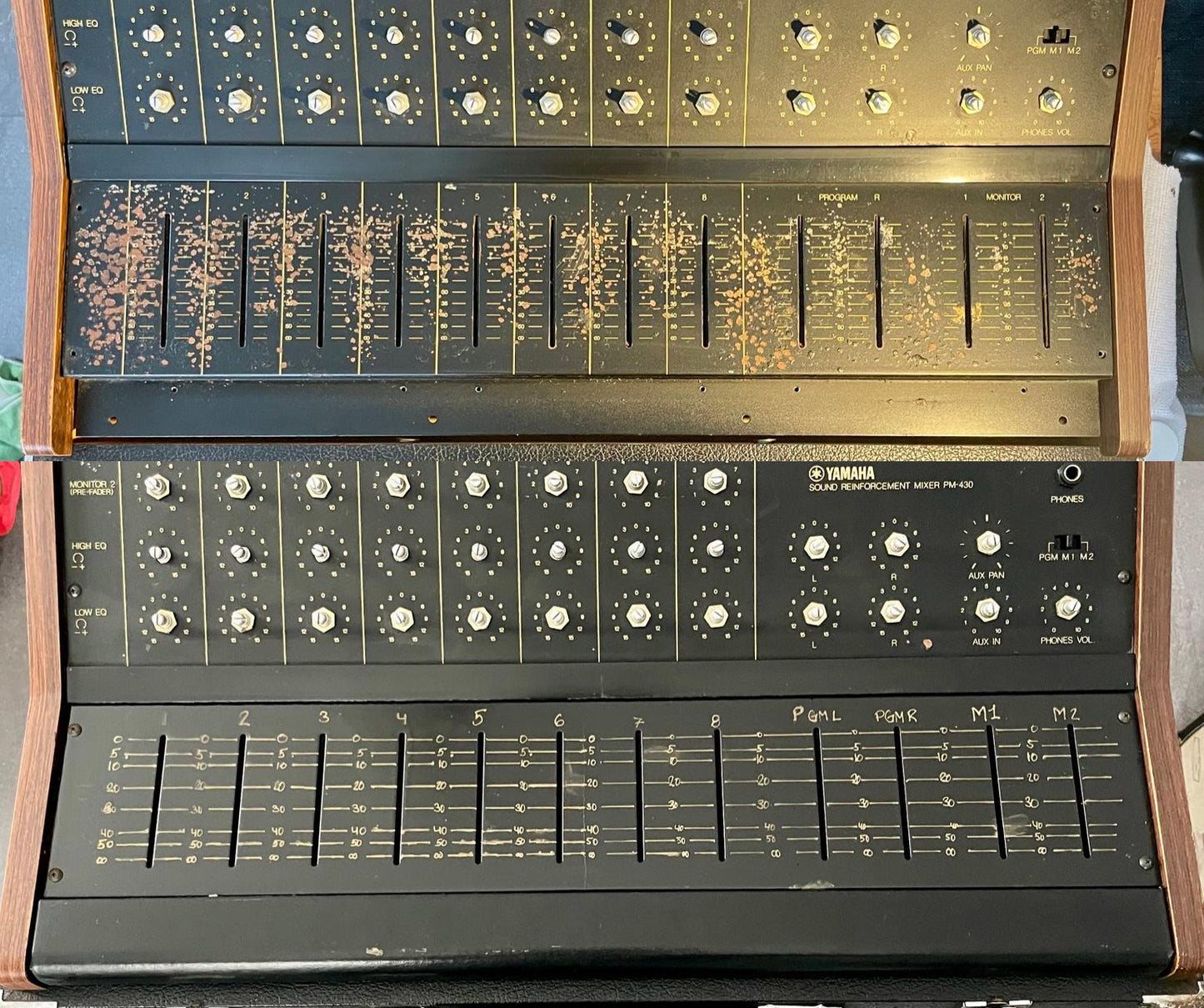 Yamaha PM-430 "Japa-Neve" fully recapped + Direct-Out Headbangers Mod! Tamura transformers 8-Channel Mixing Console 1970s